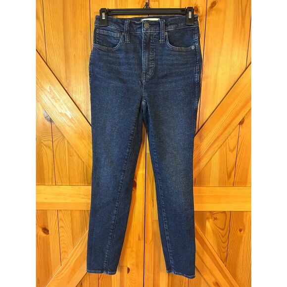Madewell Womens High Rise Skinny Jeans Dark Wash Size 25 (5311) - Picture 1 of 8